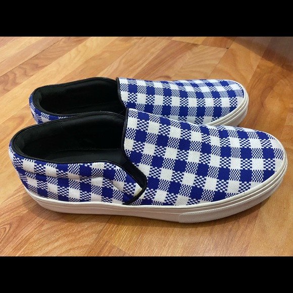 Celine Cobalt Canvas Slip On Sneakers Shoes - Picture 2 of 15